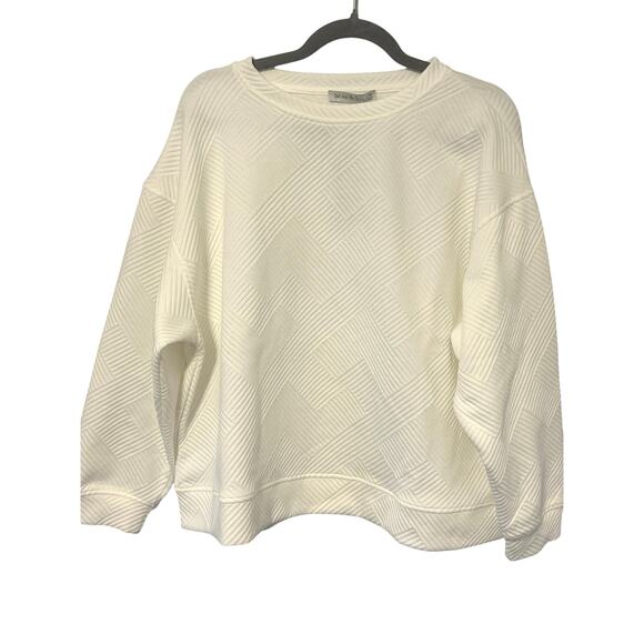 See and Be Seen Tops - See and Be SeenTop Cream Textured  Boxy Fit Size Medium Fit Large Boutique NWT